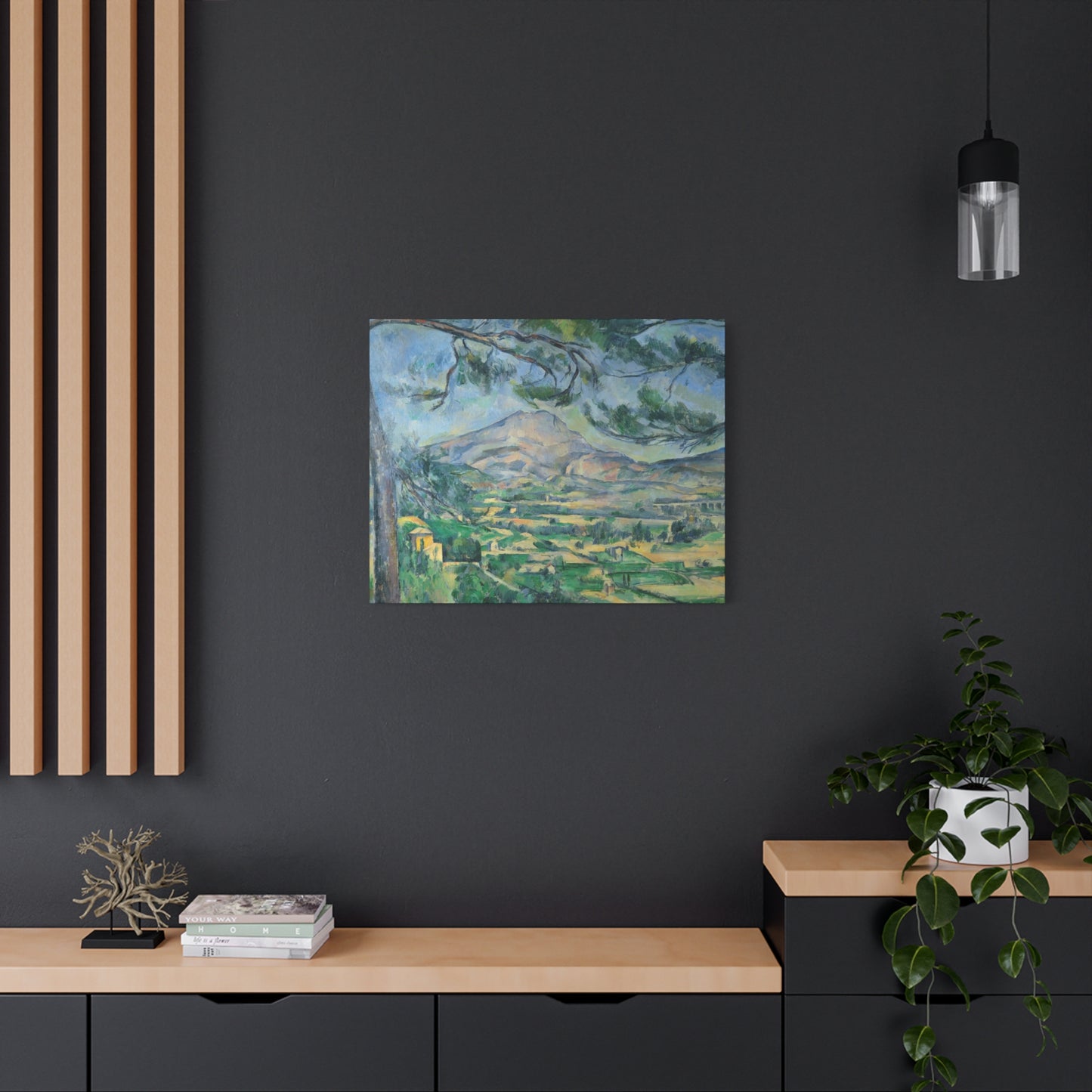 Cézanne, Paul - Mont Sainte-Victoire with Large Pine (1887) - Canvas Block, unframed