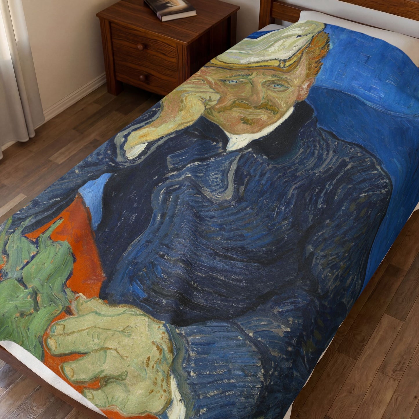 Van Gogh, Vincent - Portrait of Dr. Paul Gachet (1890) - Velveteen Plush Blanket