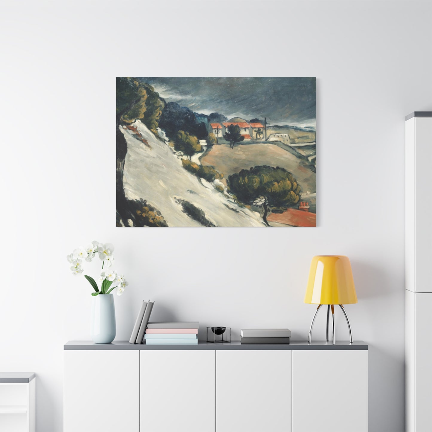 Cézanne, Paul - L’Estaque, Melting Snow (1870) - Canvas Block, unframed