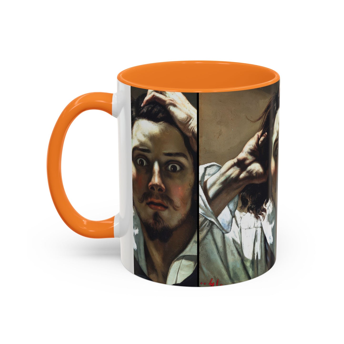 Courbet, Gustave - The Desperate Man (1843) - Colorful Accent Mugs