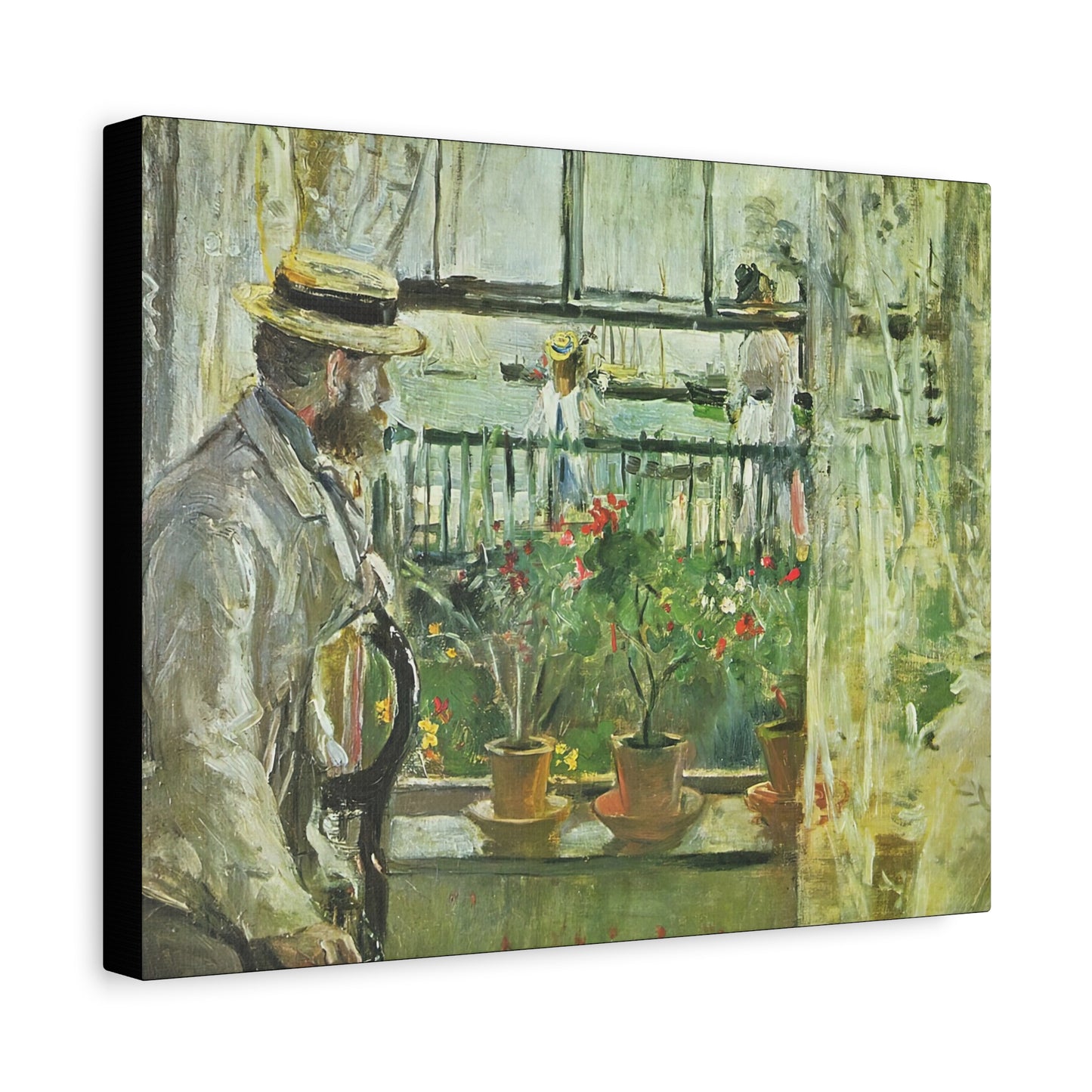 Morisot, Berthe - Eugene Manet on the Isle of Wight (1875) - Canvas Block, unframed