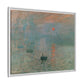 Monet, Claude - Impression, Sunrise (1872) - Matte Canvas, Framed