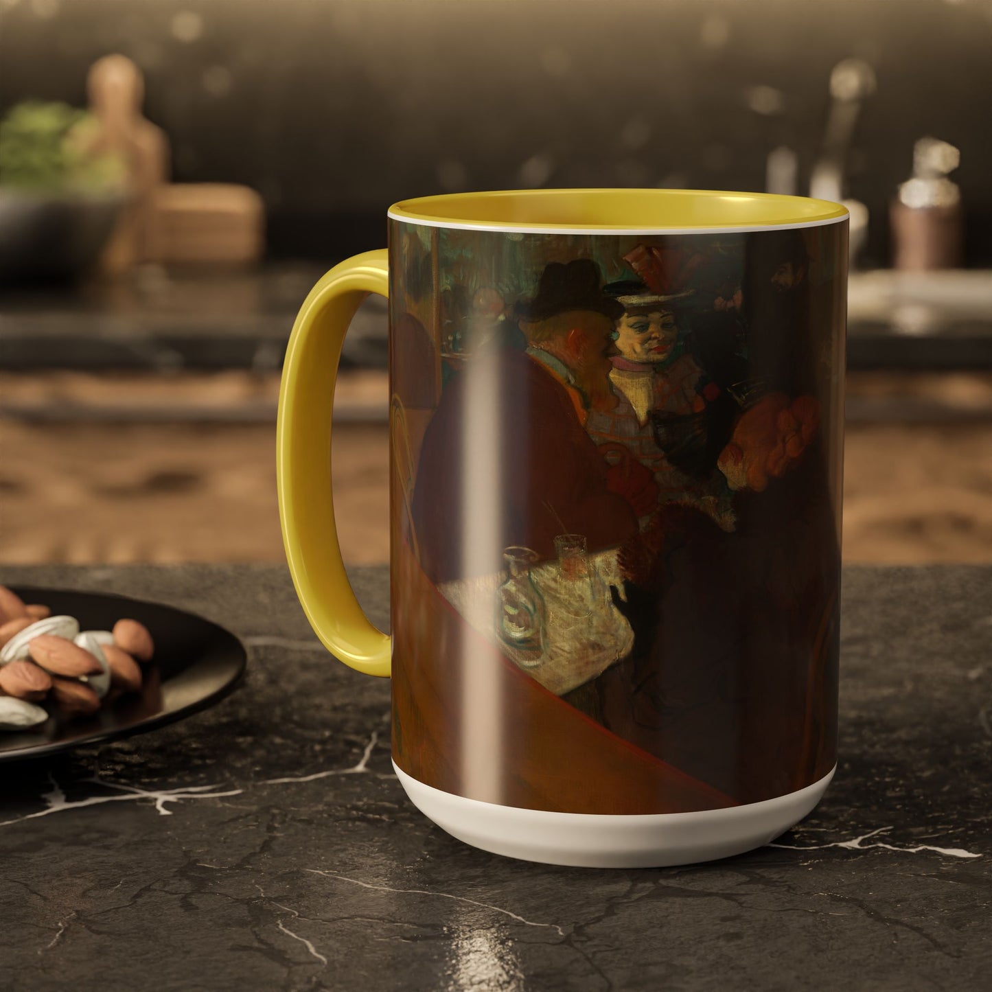 Toulouse-Lautrec, Henri - At the Moulin Rouge (1892) - Colorful Accent Mugs