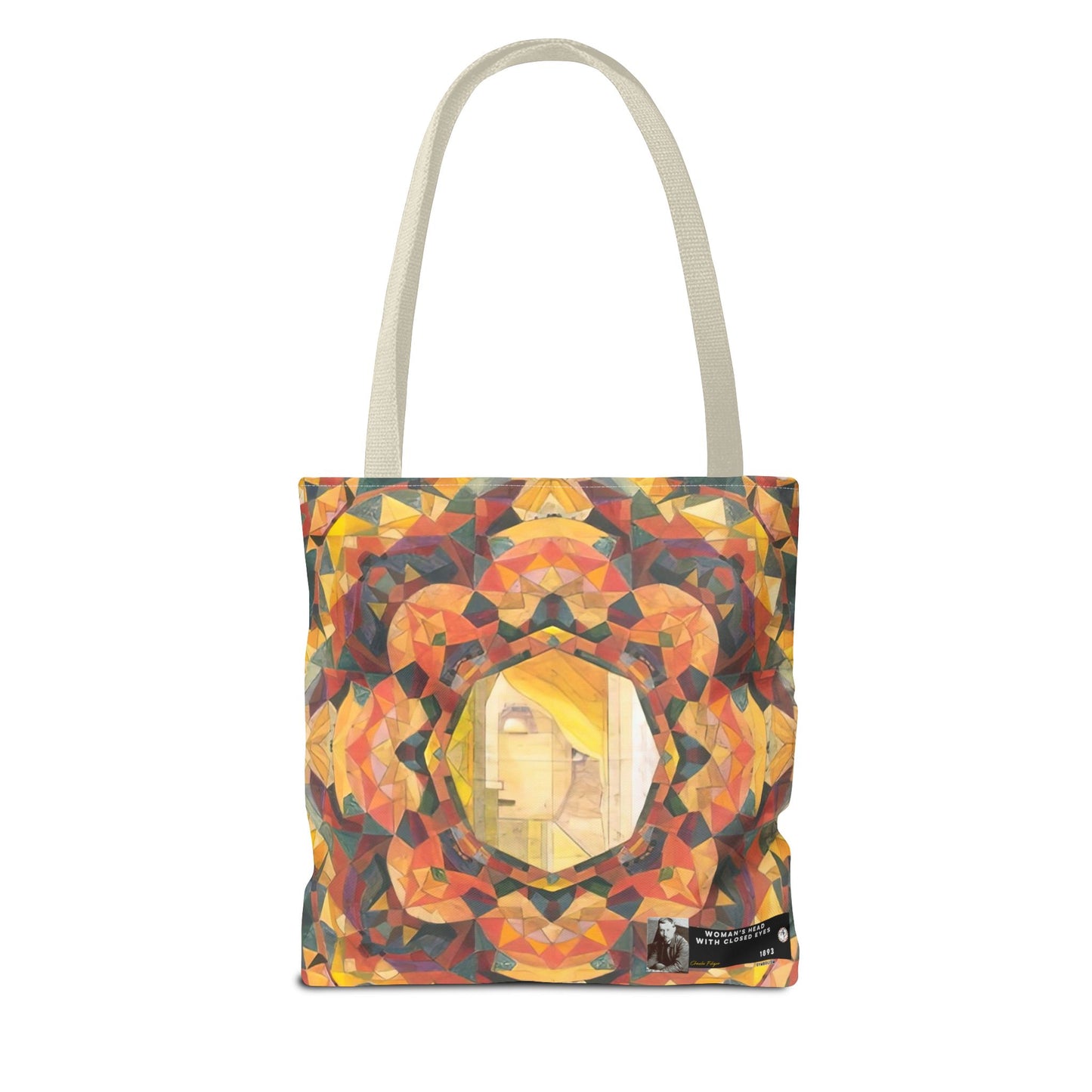 Filiger, Charles - Woman’s Head with Closed Eyes (1893) - Tote Bag