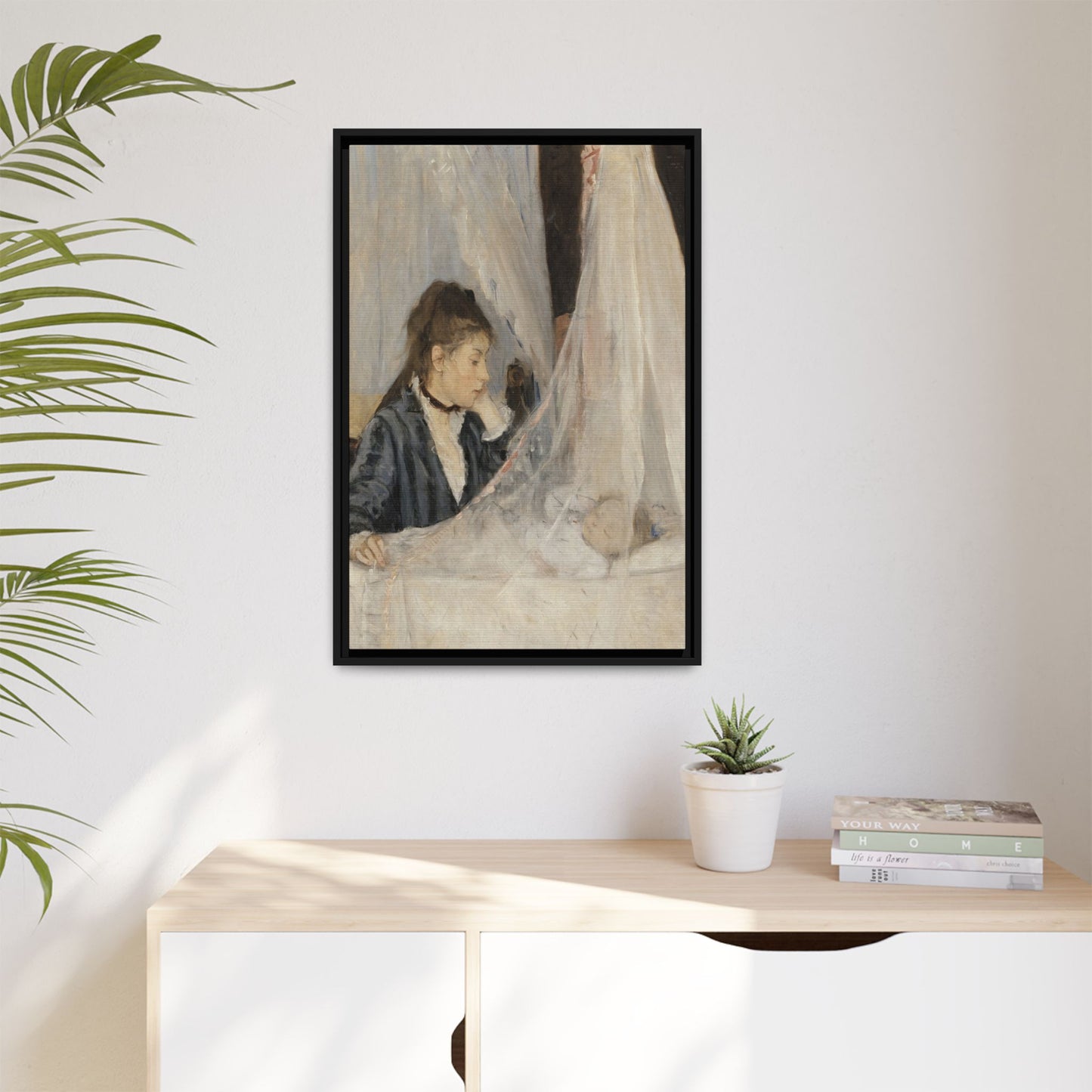 Morisot, Berthe - The Cradle (1872) - Matte Canvas, Framed