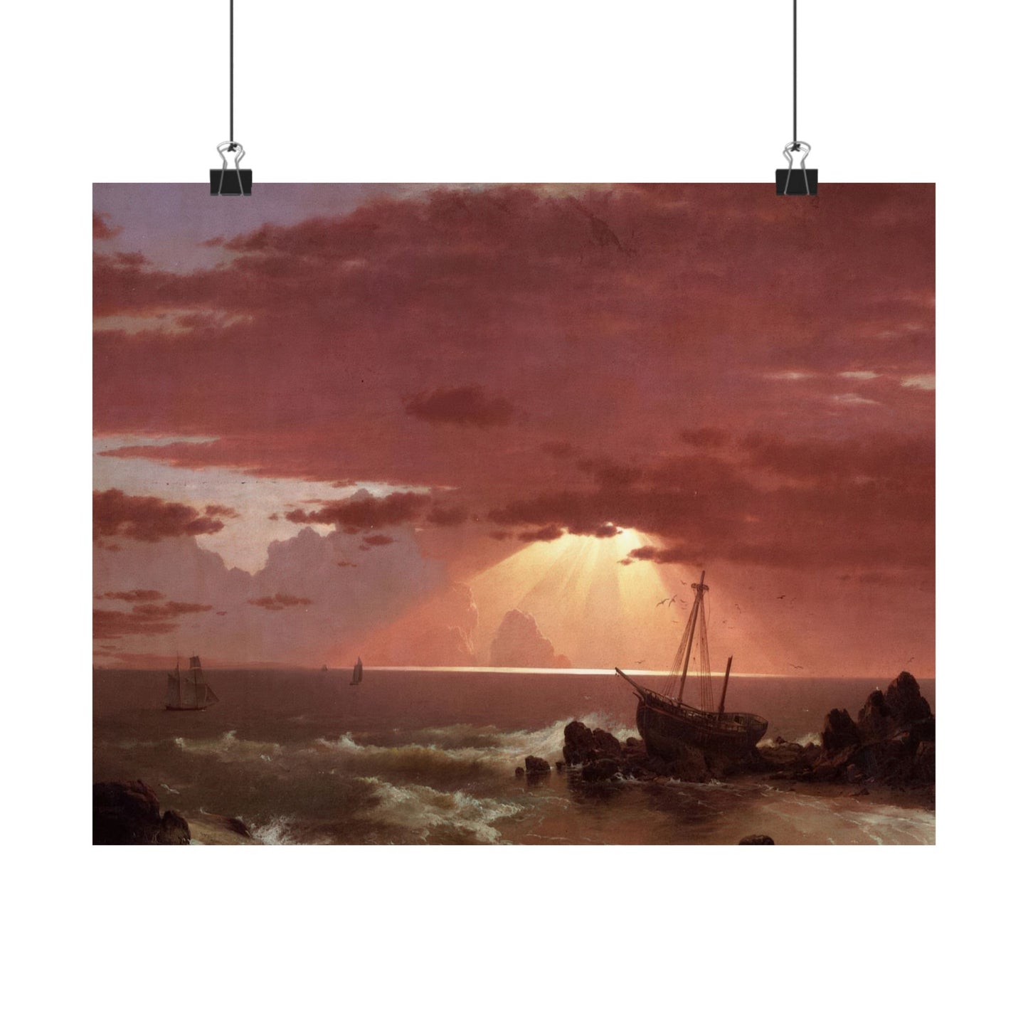 Church, Frederic Edwin - The Wreck  (1855) - Satin Posters