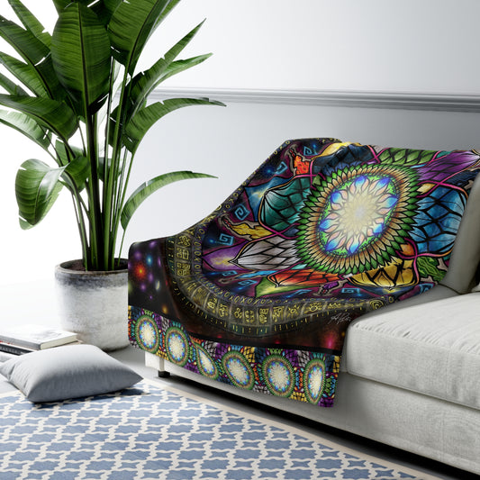 Pacio, Adam - Mystic Jewel Mandala - Sherpa Fleece Blanket