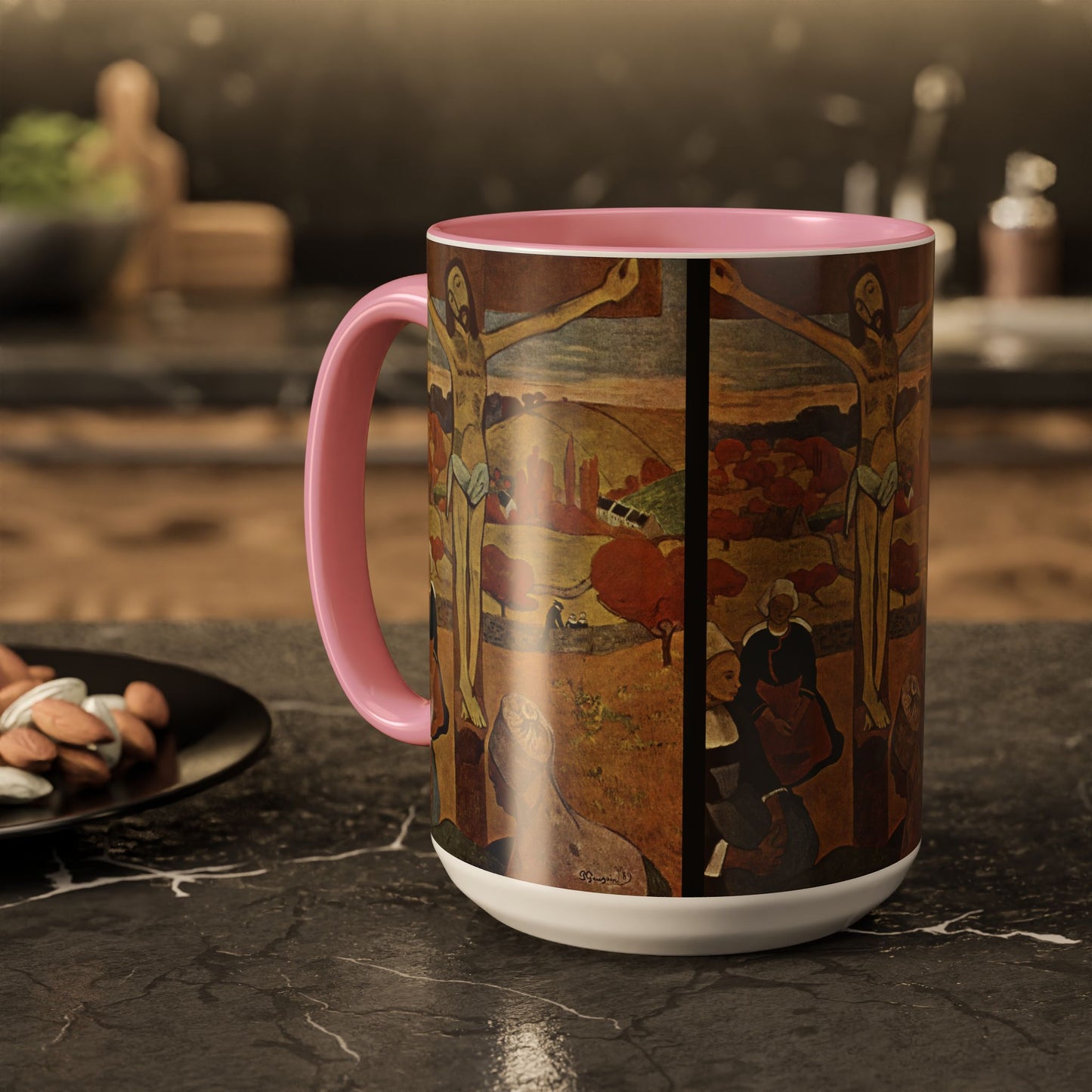 Gauguin, Paul - The Yellow Christ (1889) - Colorful Accent Mugs