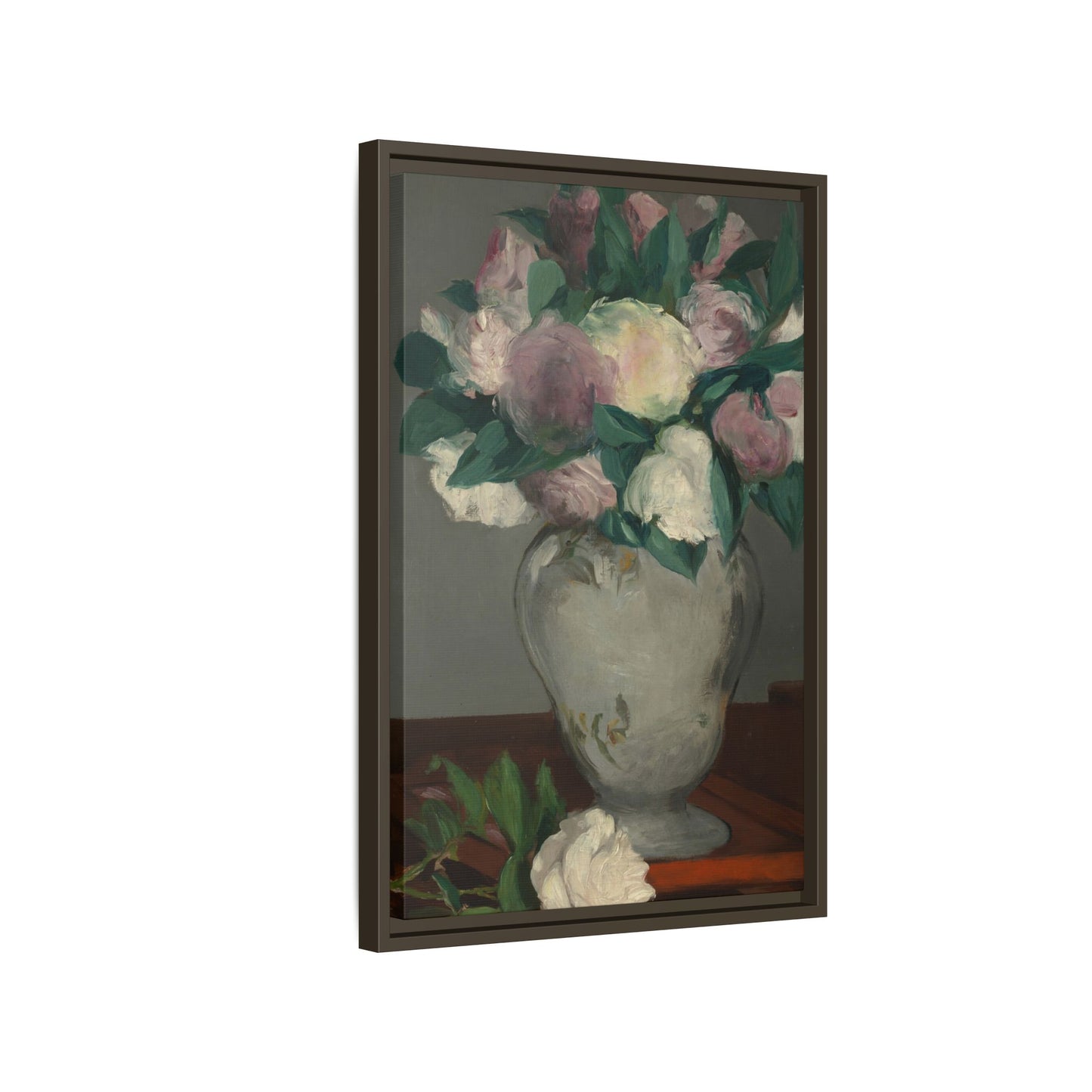 Manet, Édouard - Peonies (1864) - Matte Canvas, Framed