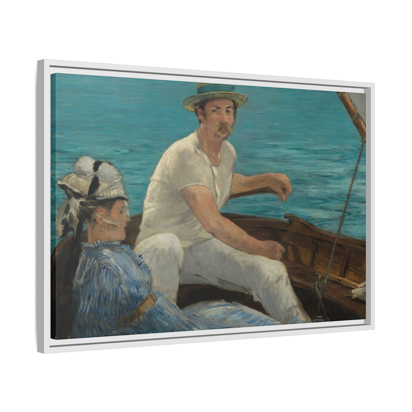 Manet, Édouard - Boating (1874) - Matte Canvas, Framed