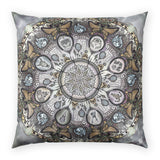 Memento Mori Mandala - Poly Velvet Pillow