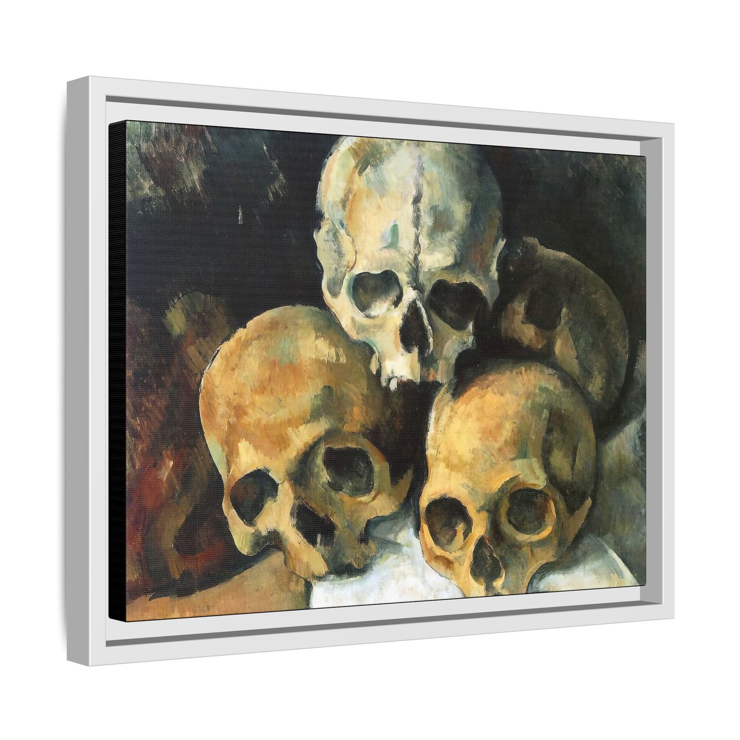 Cézanne, Paul - Pyramid of Skulls (1901) - Matte Canvas, Framed