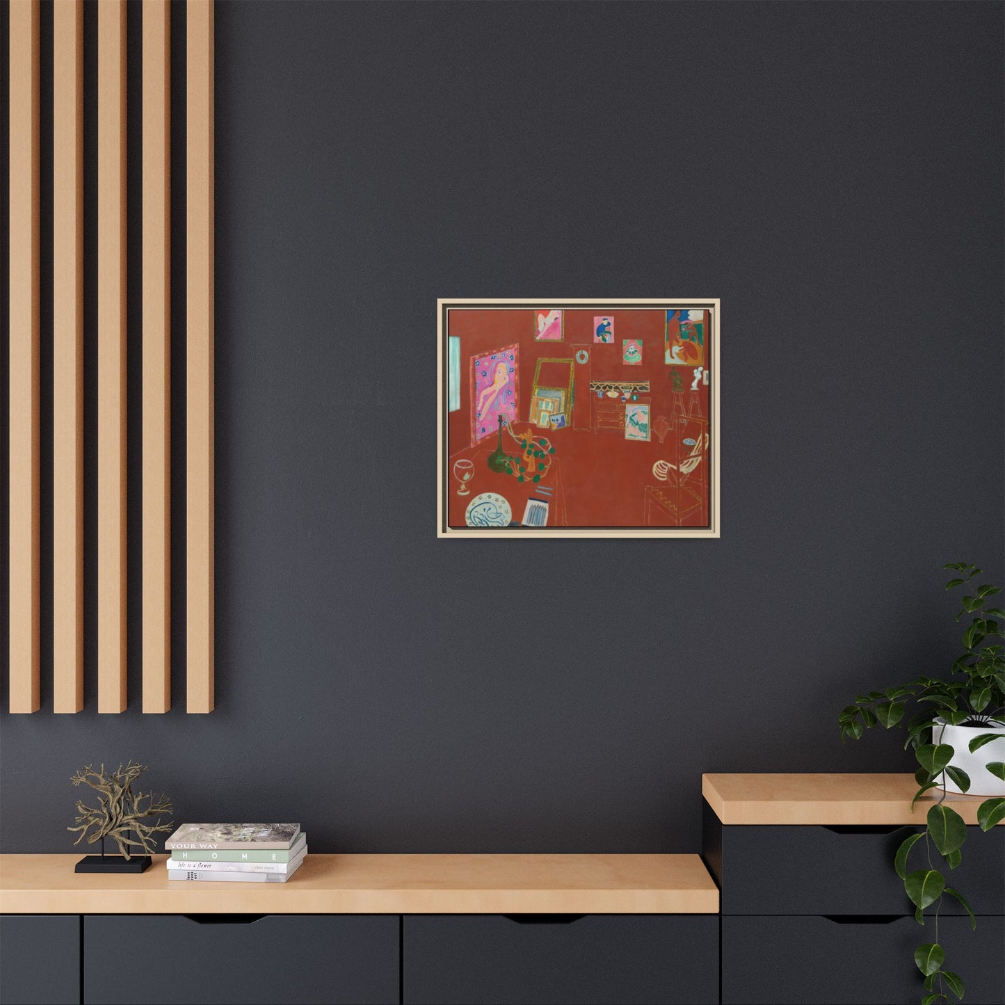 Matisse, Henri - The Red Studio (1911) - Matte Canvas, Framed
