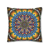 Emerald Arrows Mandala - Suede Square Pillowcase