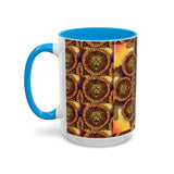Lion Summer Mandala - Colorful Accent Mugs