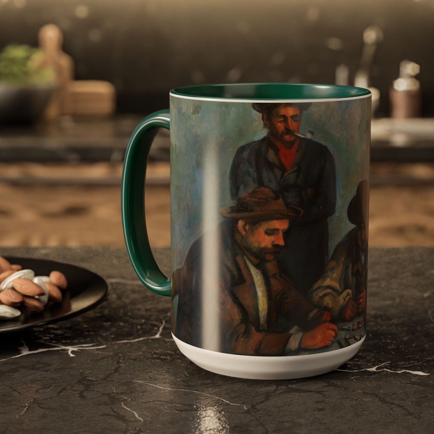 Cézanne, Paul - The Card Players (1892) - Colorful Accent Mugs