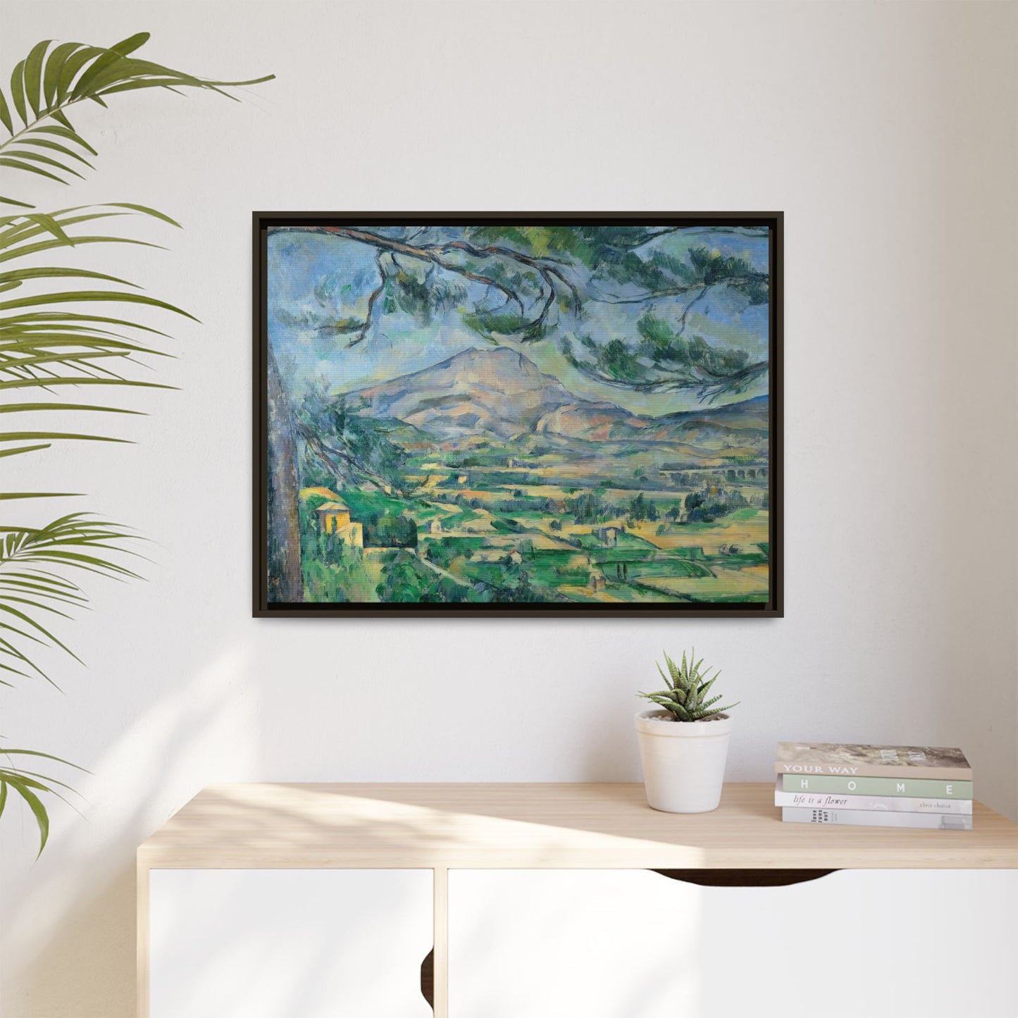 Cézanne, Paul - Mont Sainte-Victoire with Large Pine (1887) - Matte Canvas, Framed