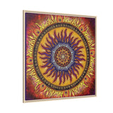 Solar Disc Mandala - Framed Canvas