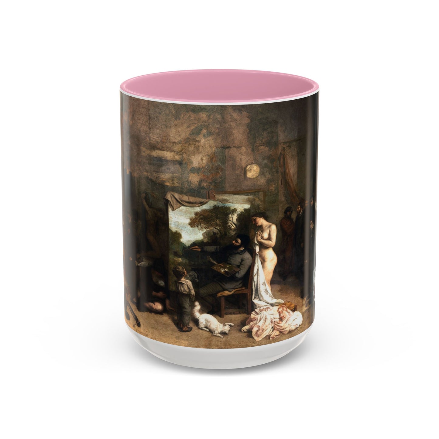Courbet, Gustave - The Painter’s Studio (1855) - Colorful Accent Mugs