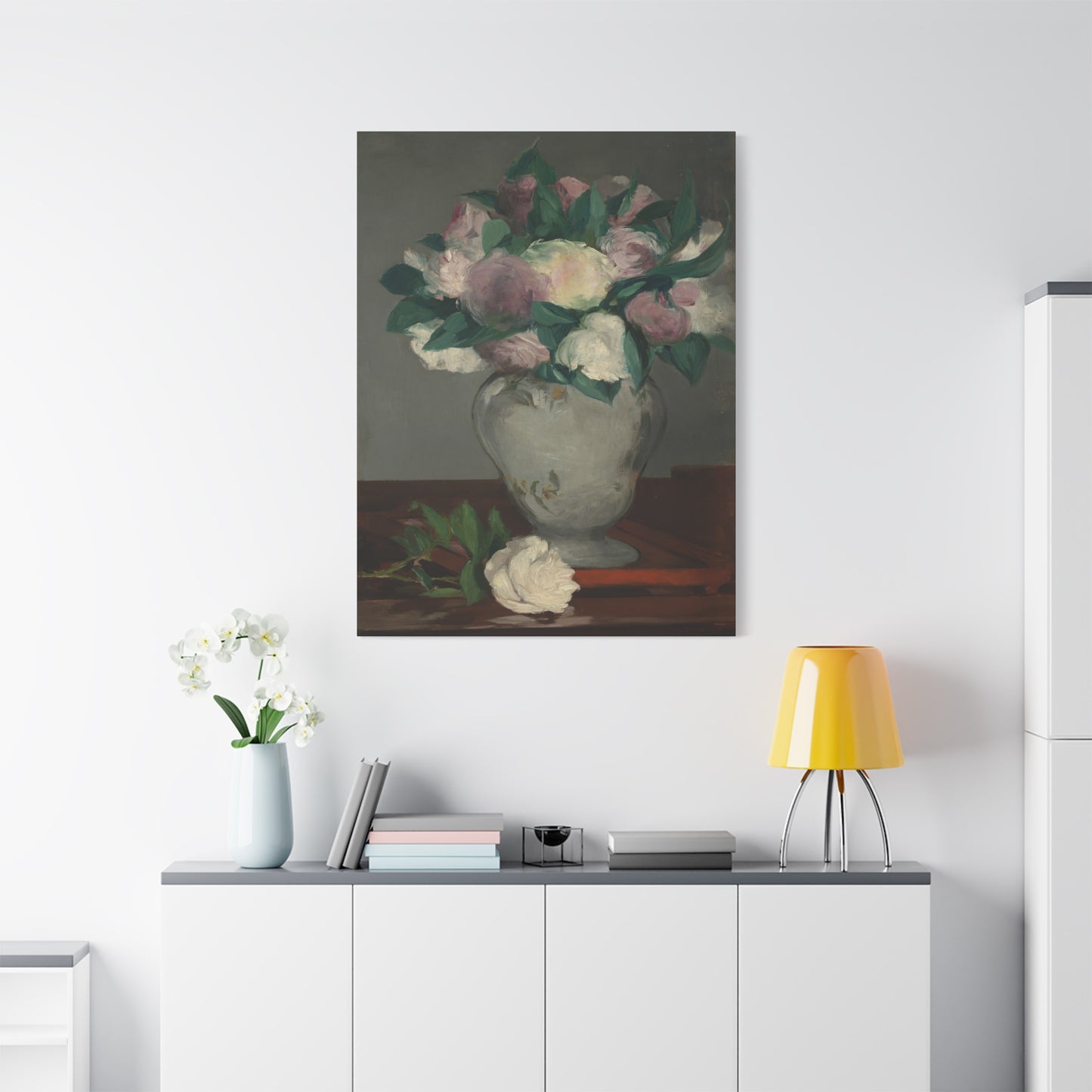 Manet, Édouard - Peonies (1864) - Canvas Block, unframed
