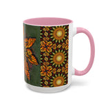 Monarch Butterfly Mandala - Colorful Accent Mugs