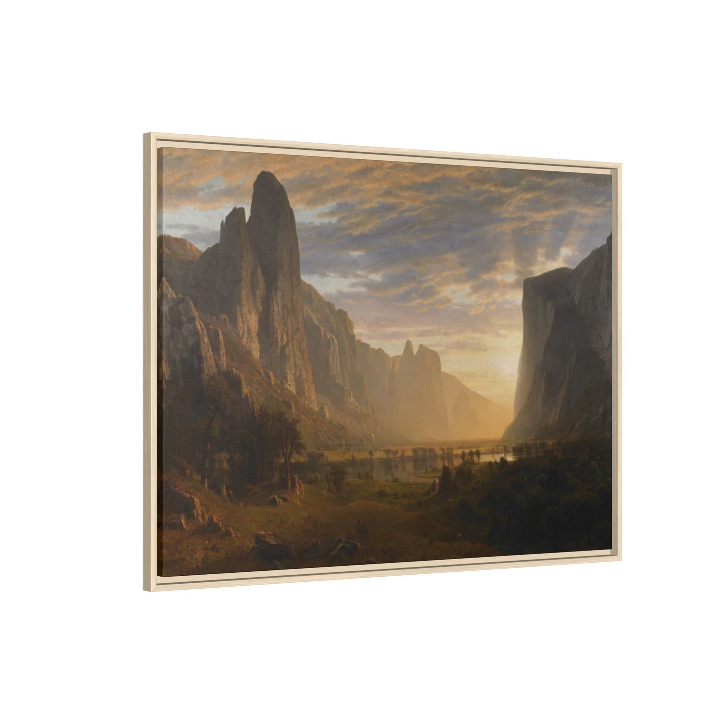 Bierstadt, Albert - Looking Down Yosemite Valley (1865) - Matte Canvas, Framed