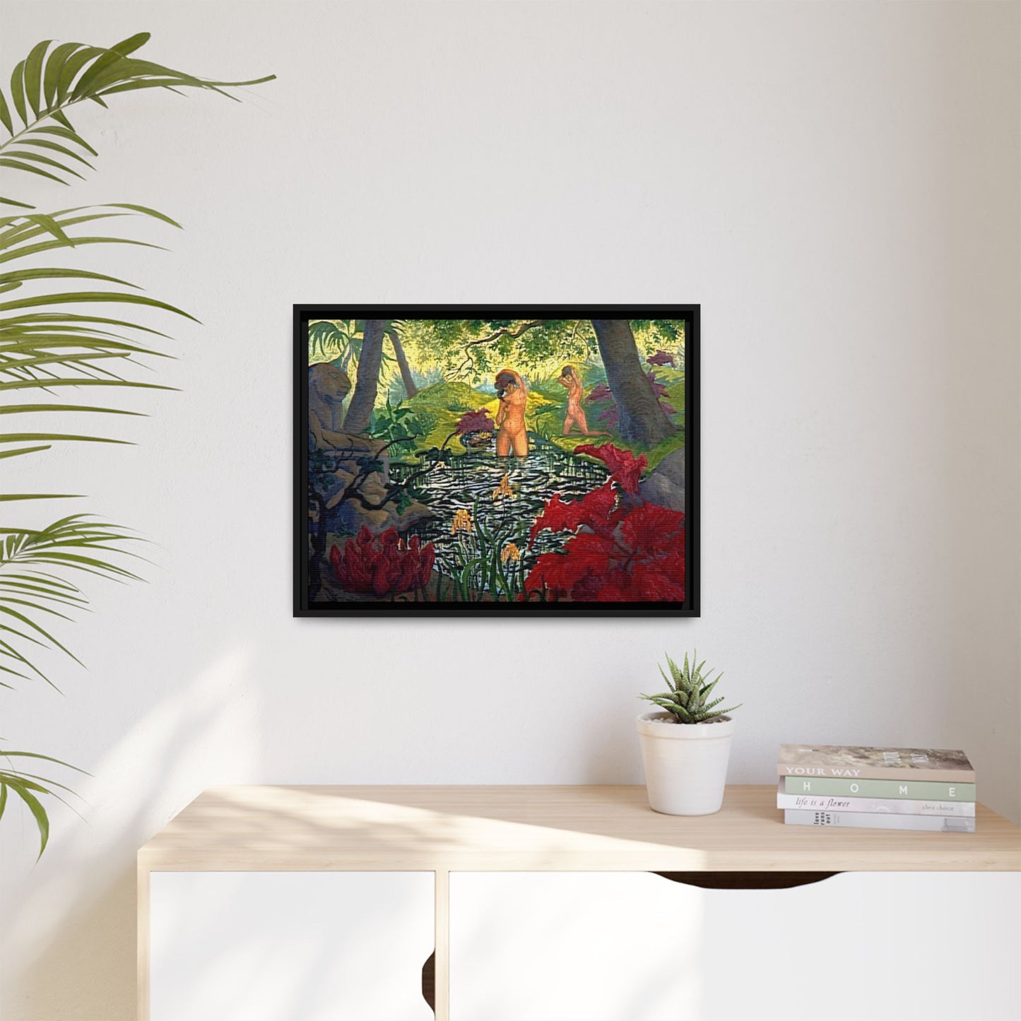 Ranson, Paul - The Lotus Bather (1906) - Matte Canvas, Framed