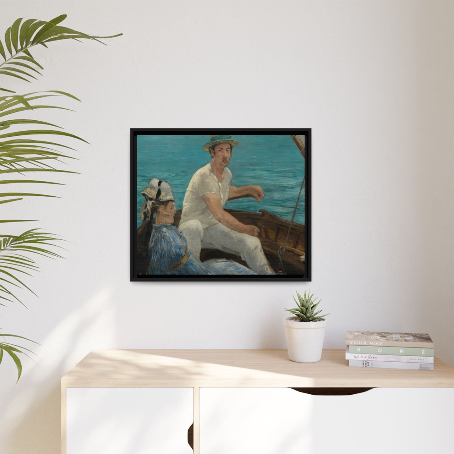 Manet, Édouard - Boating (1874) - Matte Canvas, Framed