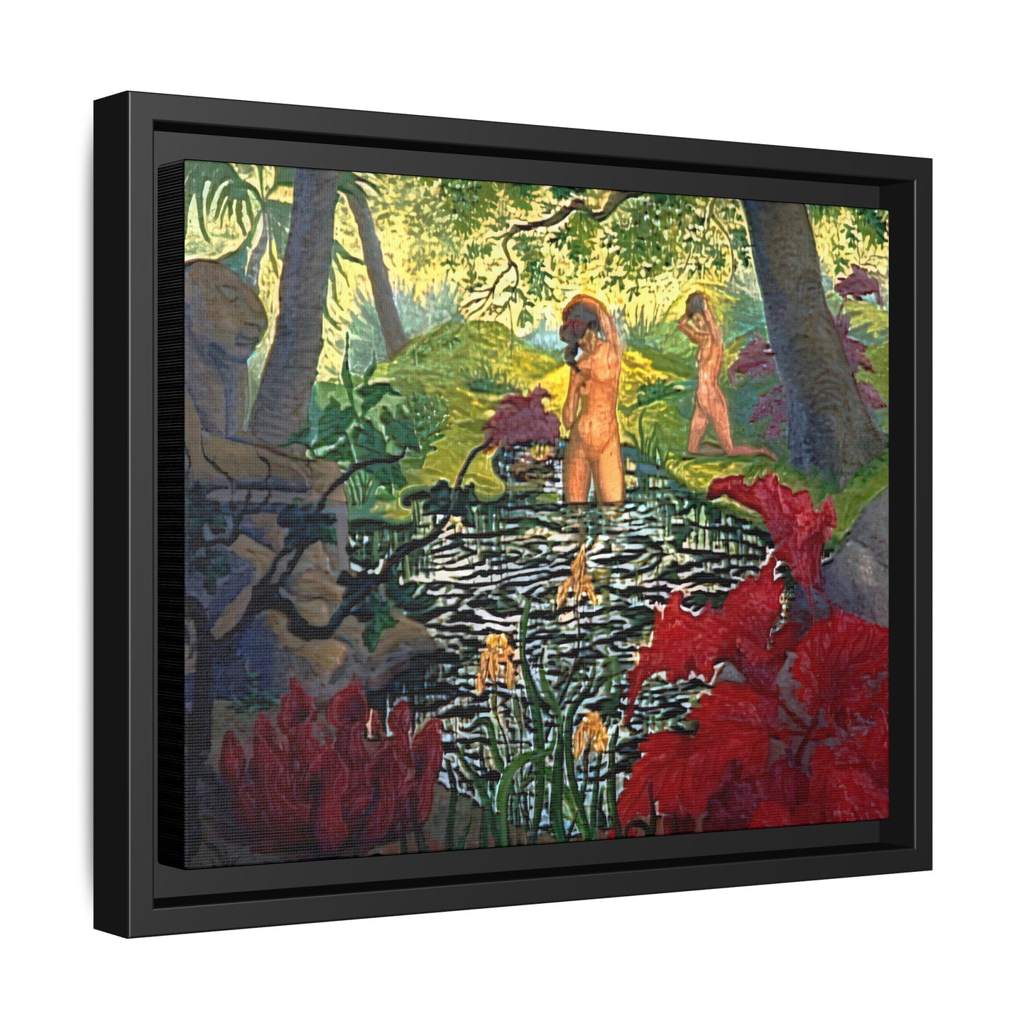 Ranson, Paul - The Lotus Bather (1906) - Matte Canvas, Framed