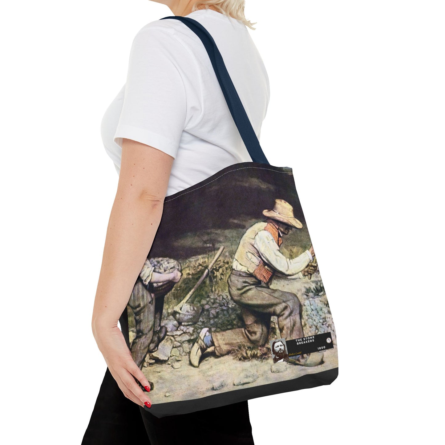 Courbet, Gustave - The Stone Breakers (1850) - Tote Bag