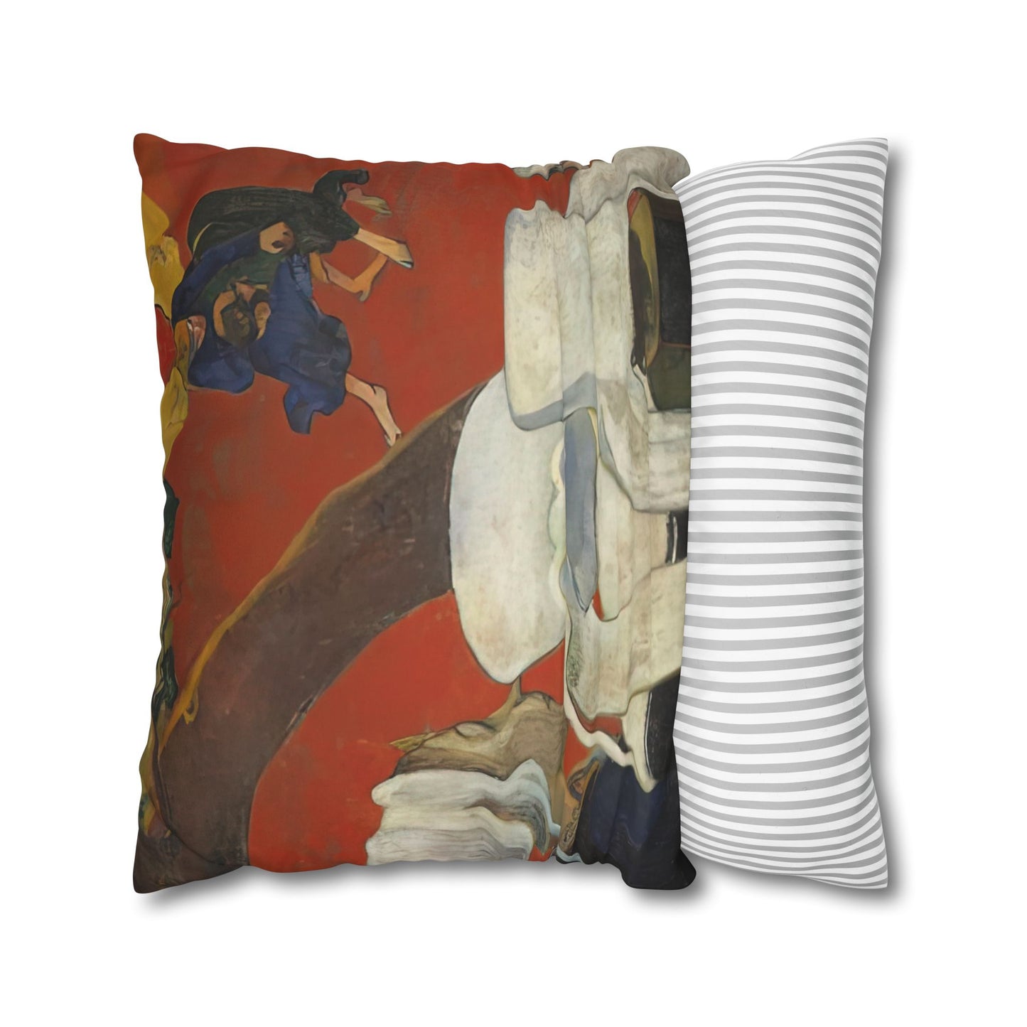 Gauguin, Paul - Vision of the Sermon (Jacob Wrestling with the Angel) (1888) - Suede Square Pillowcase