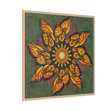 Monarch Butterfly Mandala - Framed Canvas