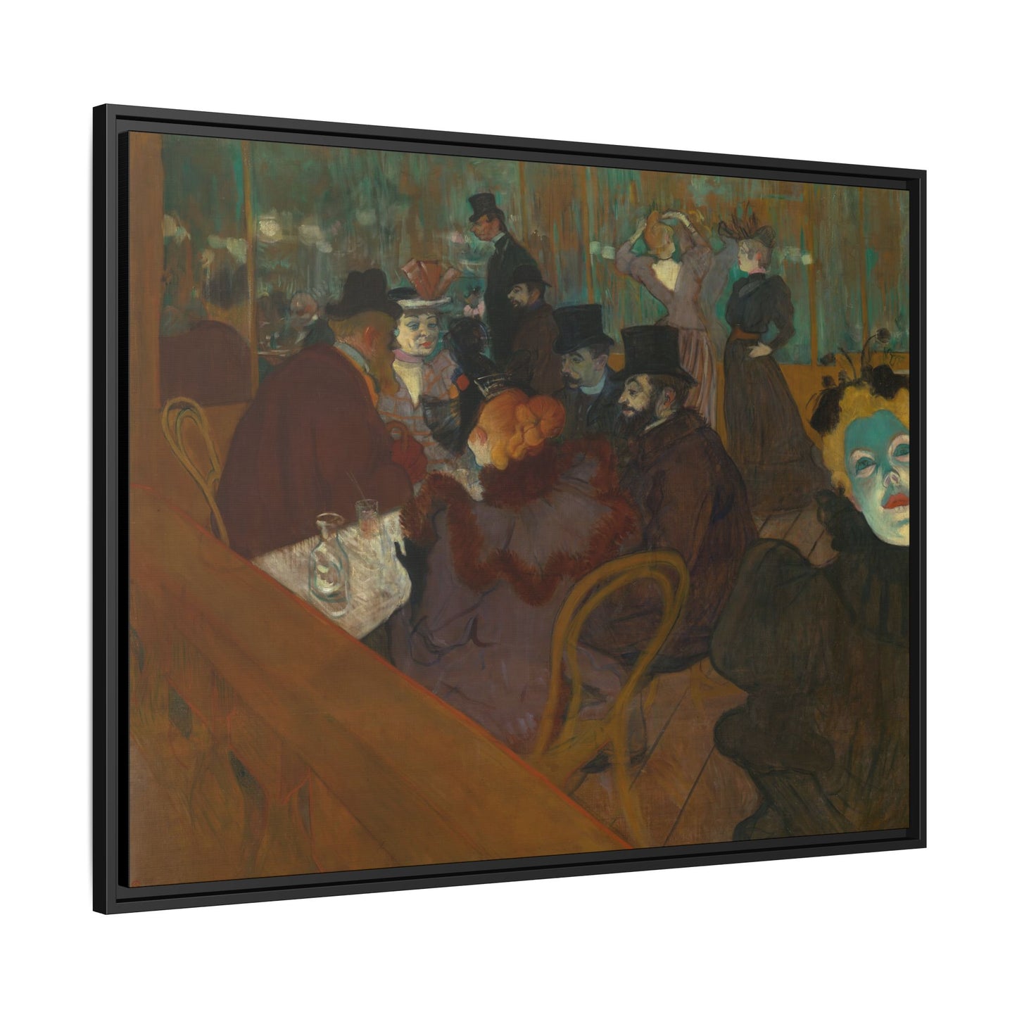 Toulouse-Lautrec, Henri - At the Moulin Rouge (1892) - Matte Canvas, Framed