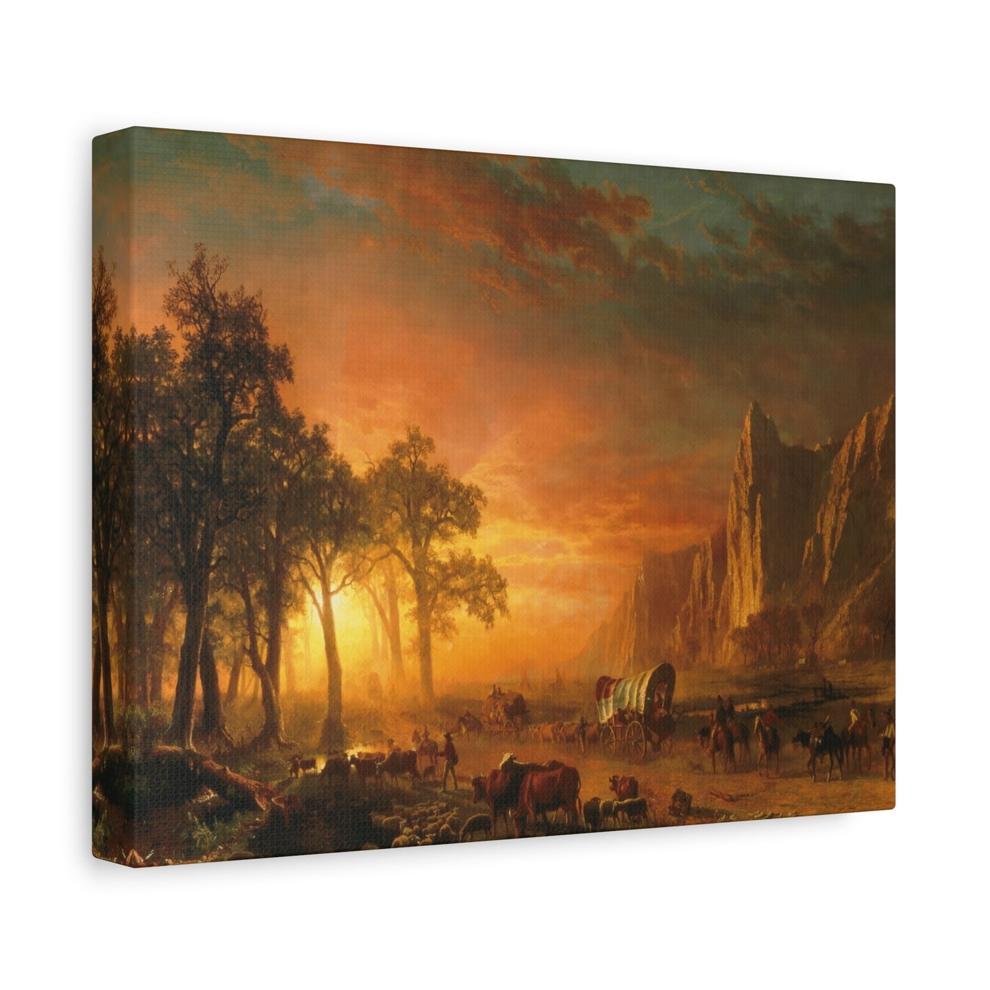 Bierstadt, Albert - Emigrants Crossing the Plains (1867) - Canvas Block, unframed