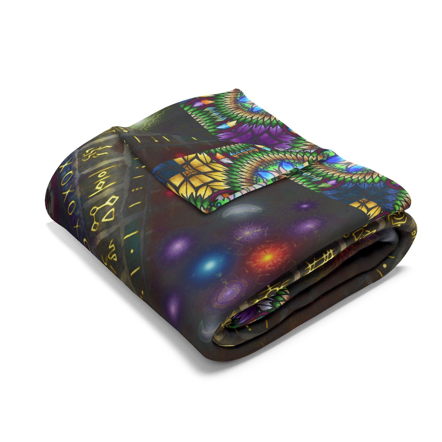 Mystic Jewel Mandala - Arctic Fleece Blanket