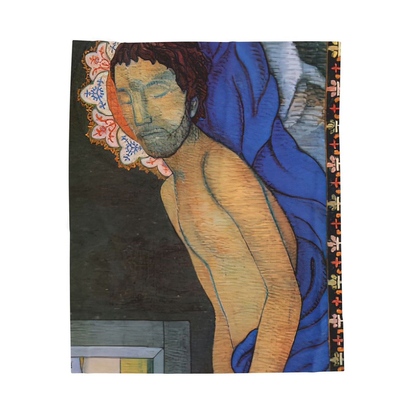 Filiger, Charles - The Recumbent Christ (1895) - Velveteen Plush Blanket