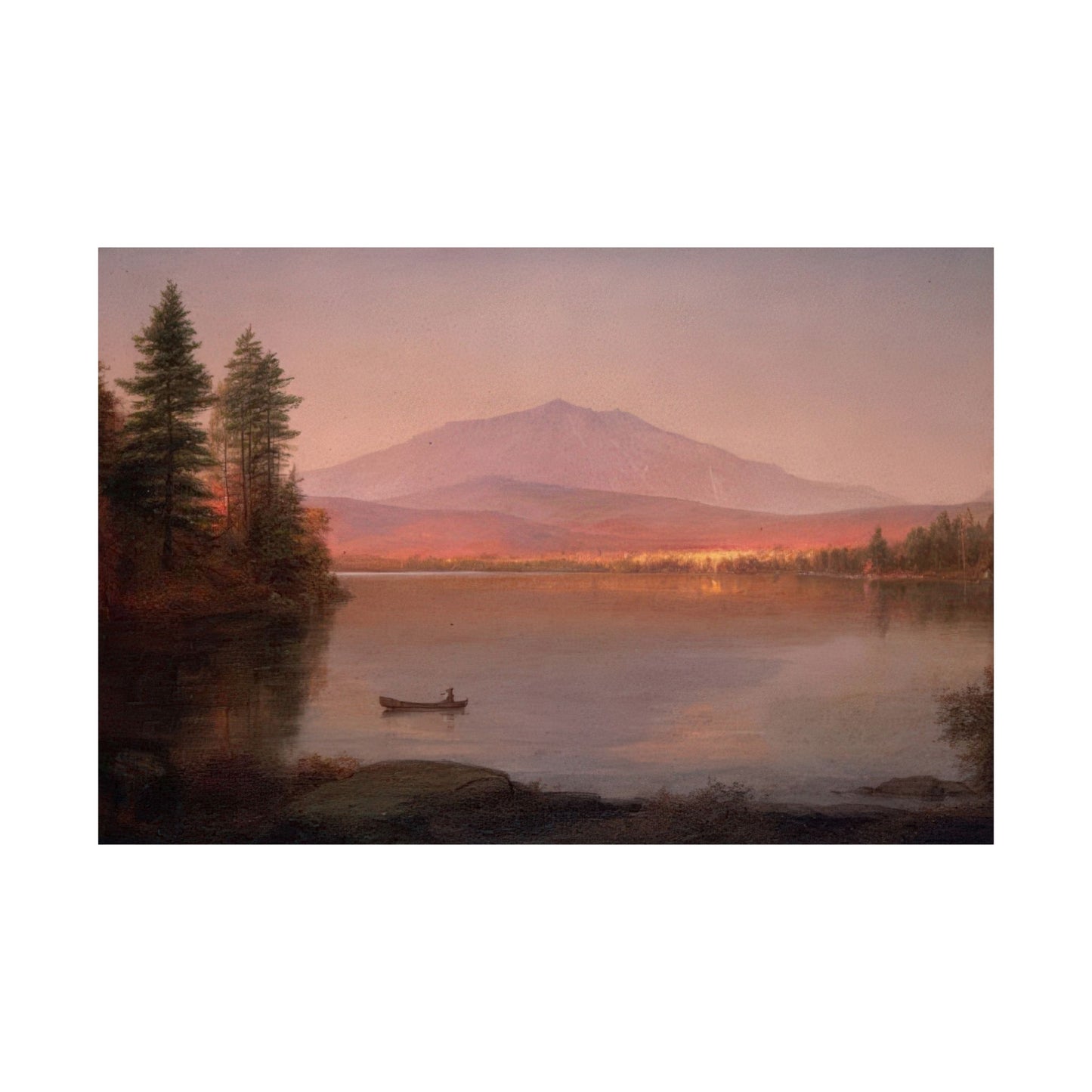 Church, Frederic Edwin - Mount Katahdin from Millinocket Camp (1891) - Satin Posters