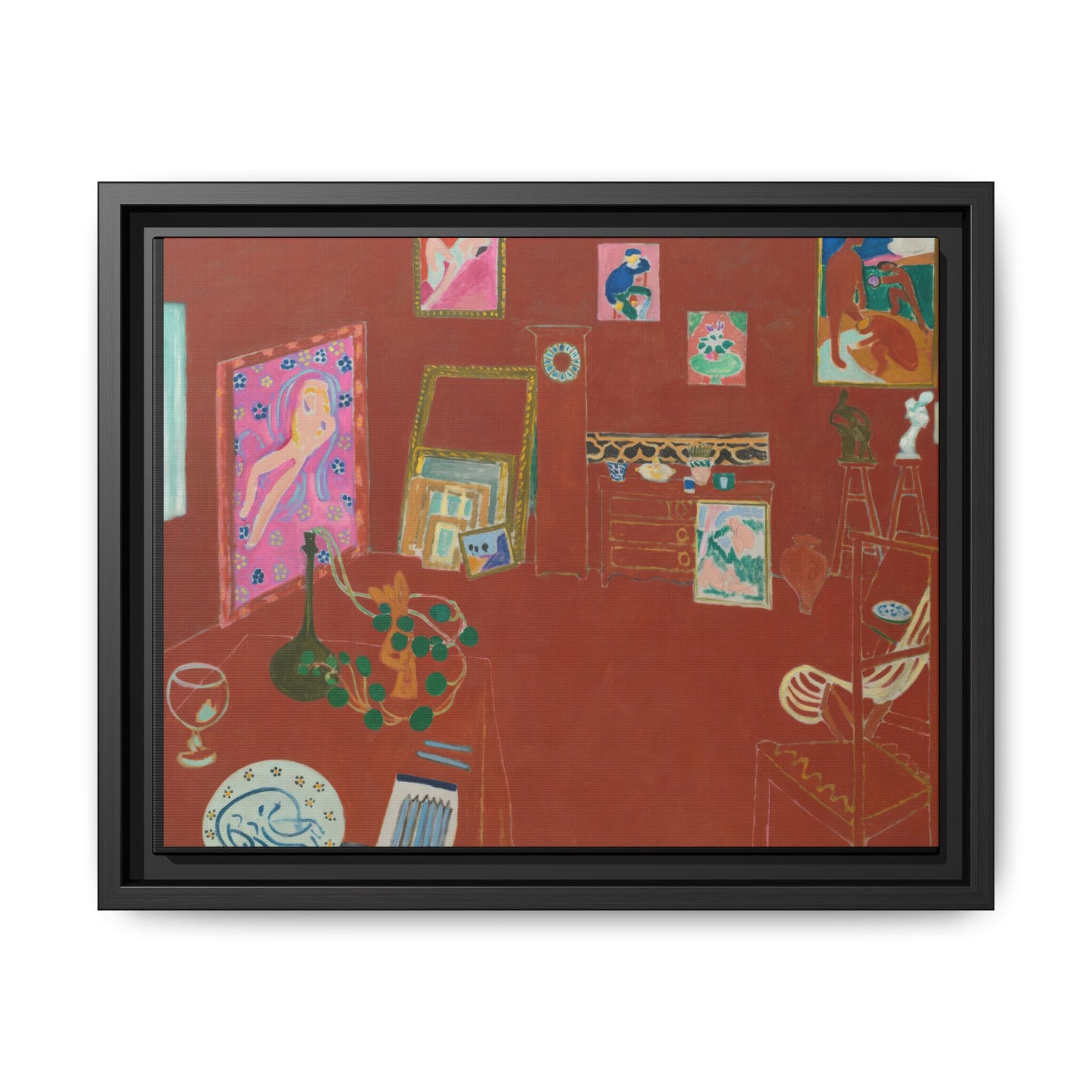 Matisse, Henri - The Red Studio (1911) - Matte Canvas, Framed
