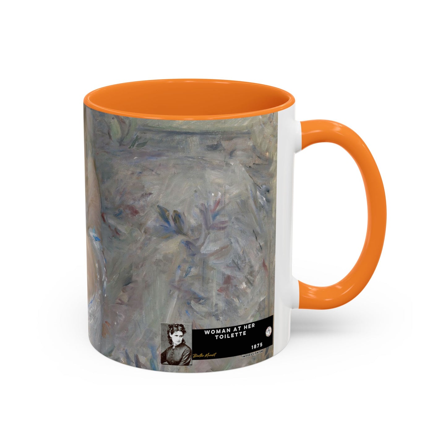 Morisot, Berthe - Woman at Her Toilette (1880) - Colorful Accent Mugs