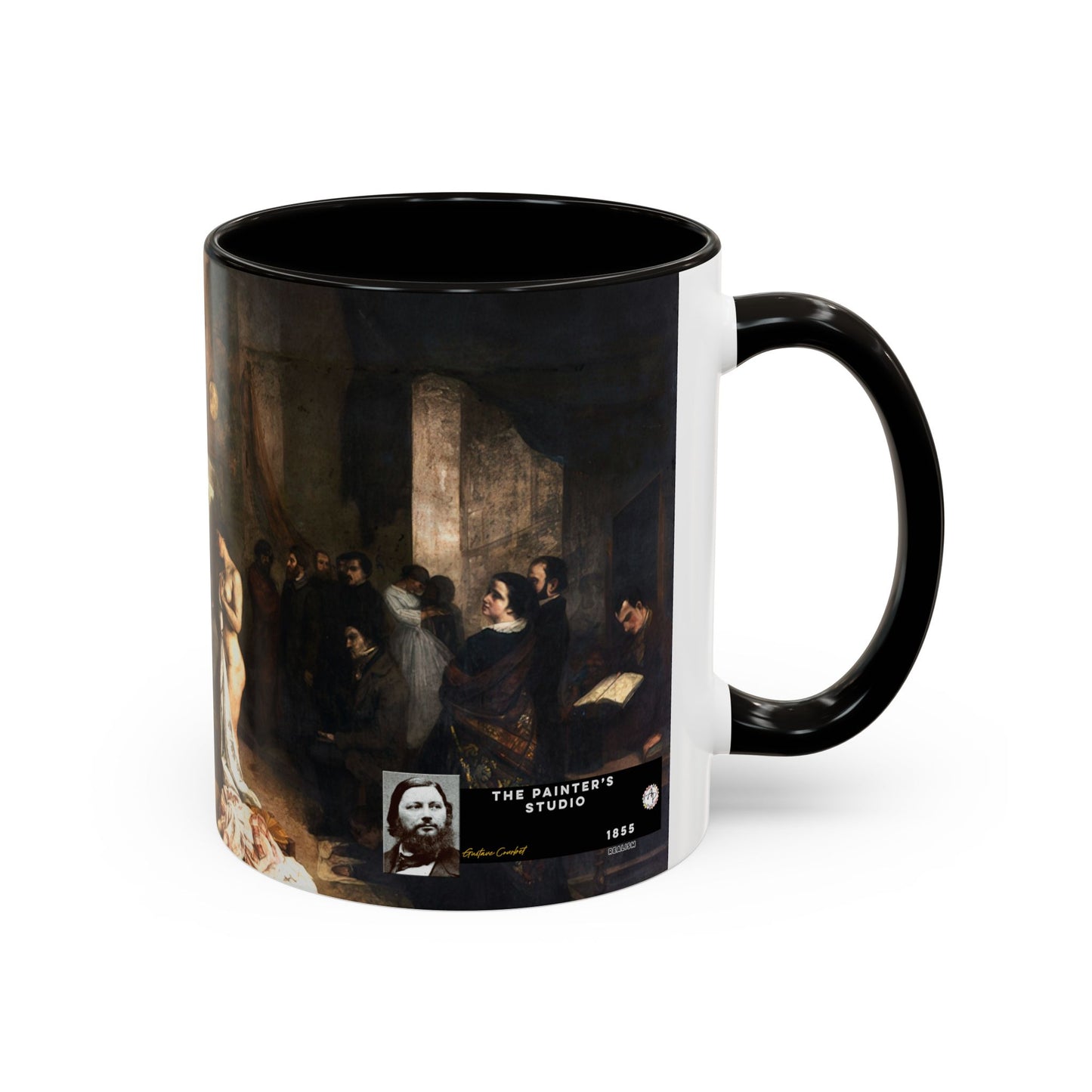 Courbet, Gustave - The Painter’s Studio (1855) - Colorful Accent Mugs