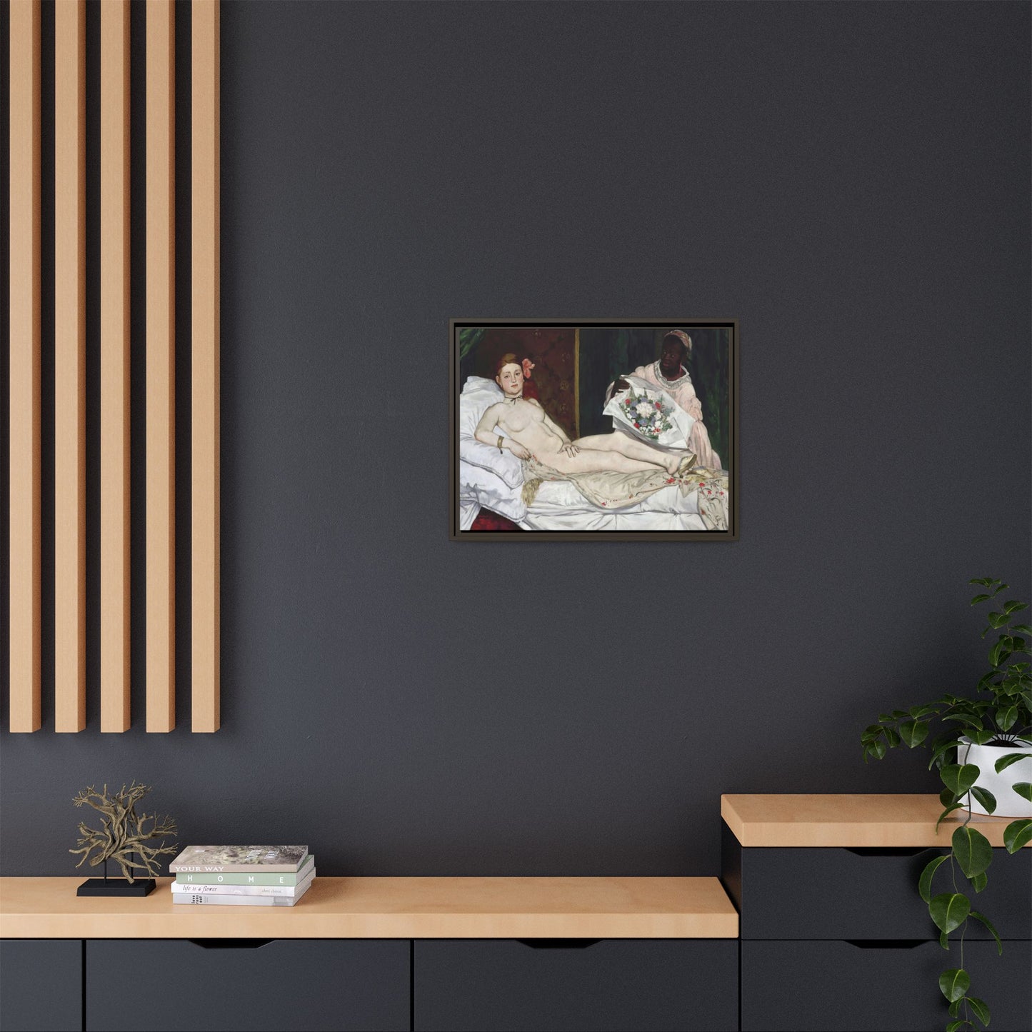 Manet, Édouard - Olympia (1870) - Matte Canvas, Framed