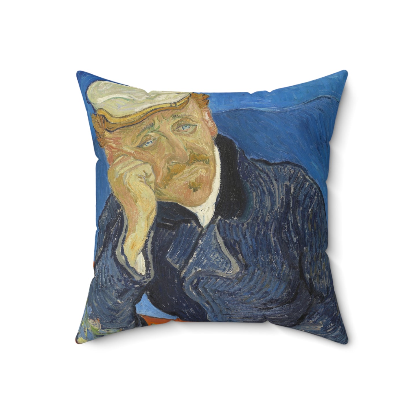 Van Gogh, Vincent - Self Portrait with Bandaged Ear (1889) - Suede Square Pillow
