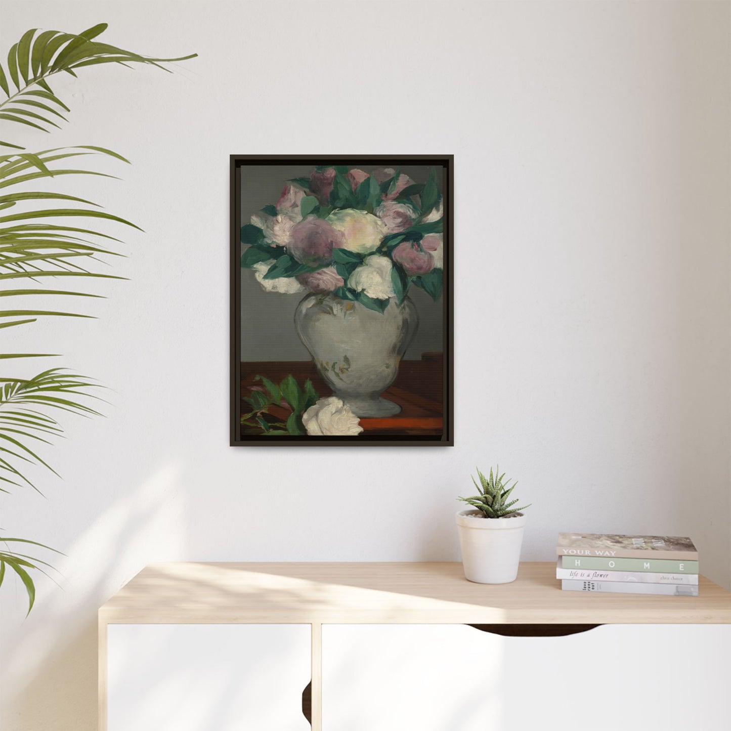 Manet, Édouard - Peonies (1864) - Matte Canvas, Framed
