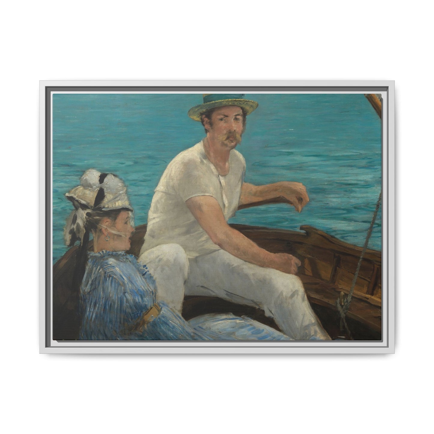 Manet, Édouard - Boating (1874) - Matte Canvas, Framed