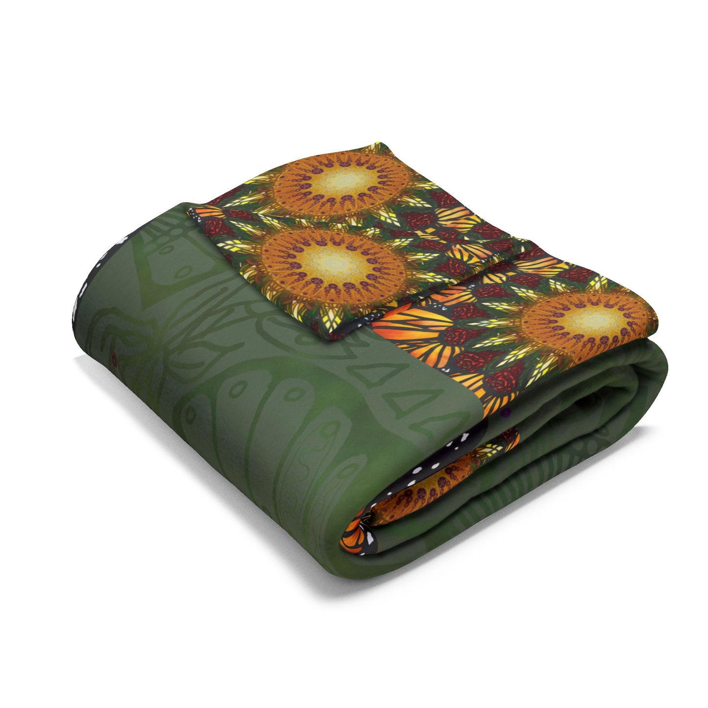 Pacio, Adam - Monarch Butterfly Mandala - Arctic Fleece Blanket
