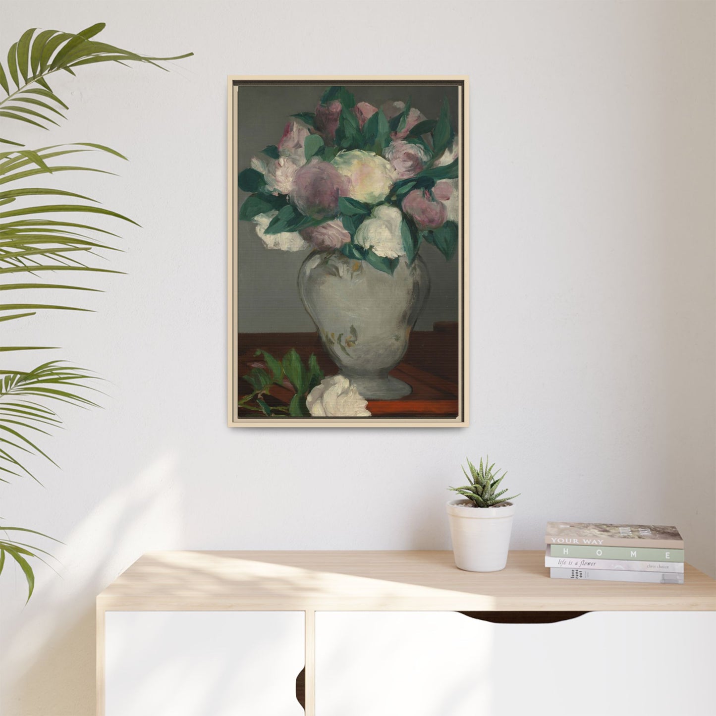 Manet, Édouard - Peonies (1864) - Matte Canvas, Framed