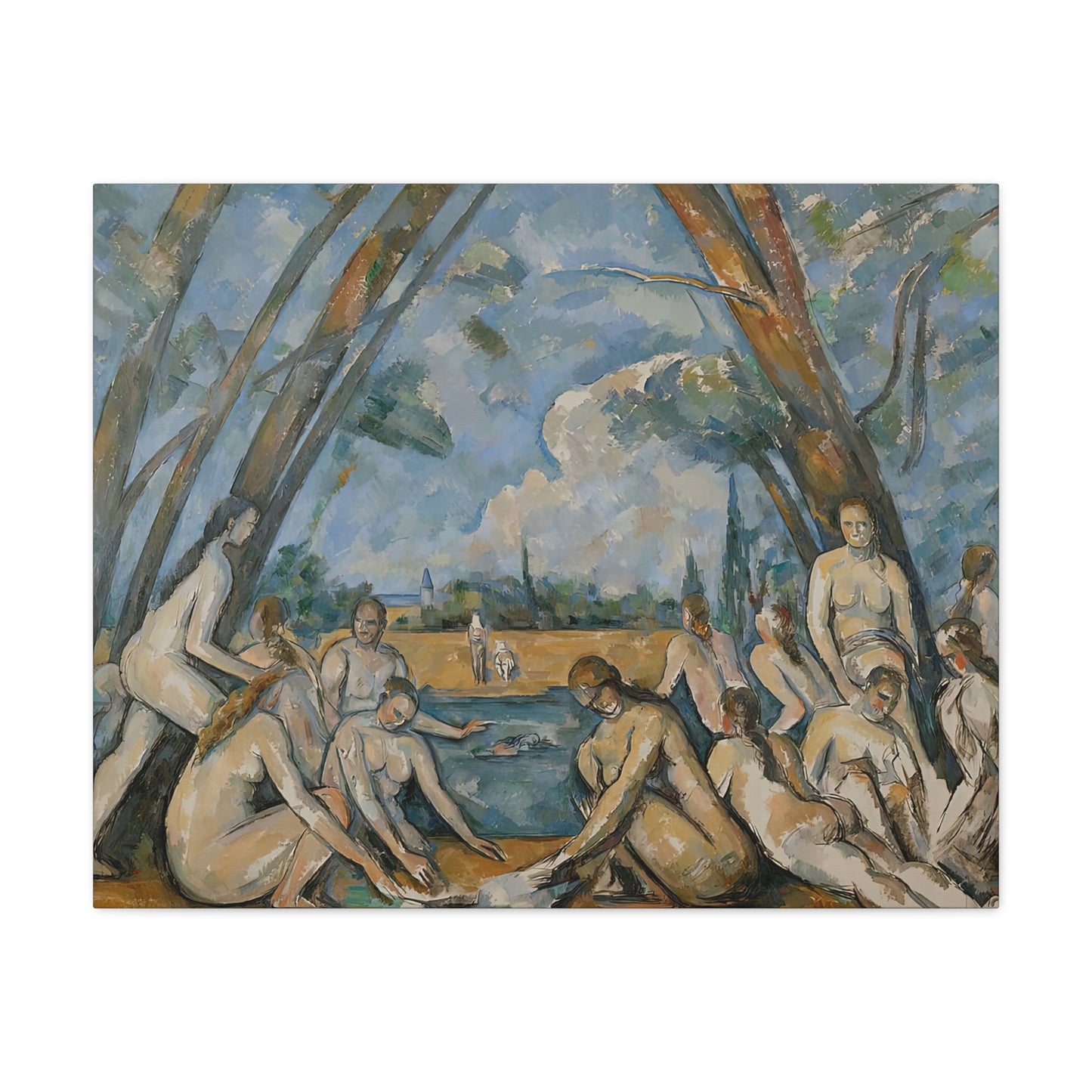 Cézanne, Paul - The Large Bathers (1906) - Canvas Block, unframed