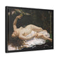 Courbet, Gustave - Woman with a Parrot (1866) - Matte Canvas, Framed
