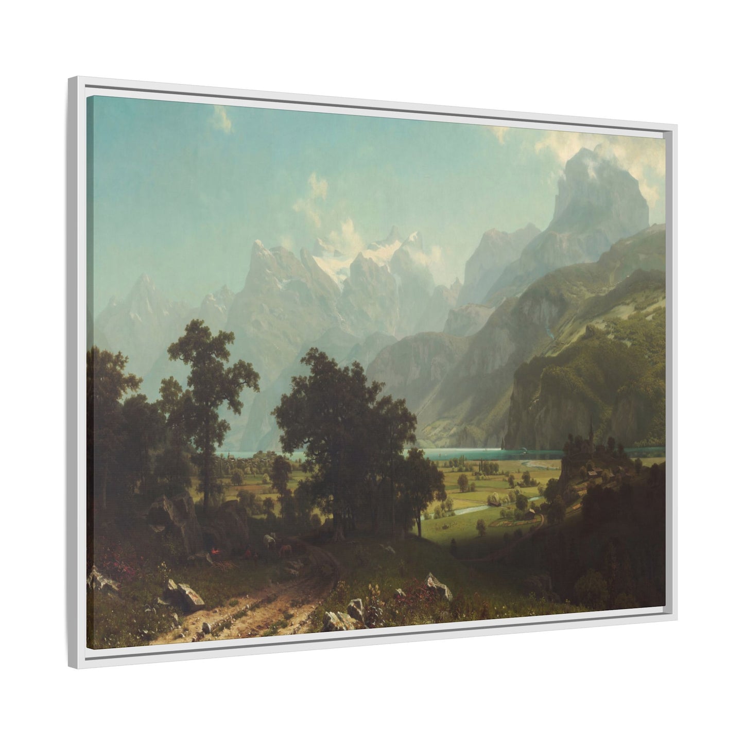 Bierstadt, Albert - Lake Lucerne (1858) - Matte Canvas, Framed