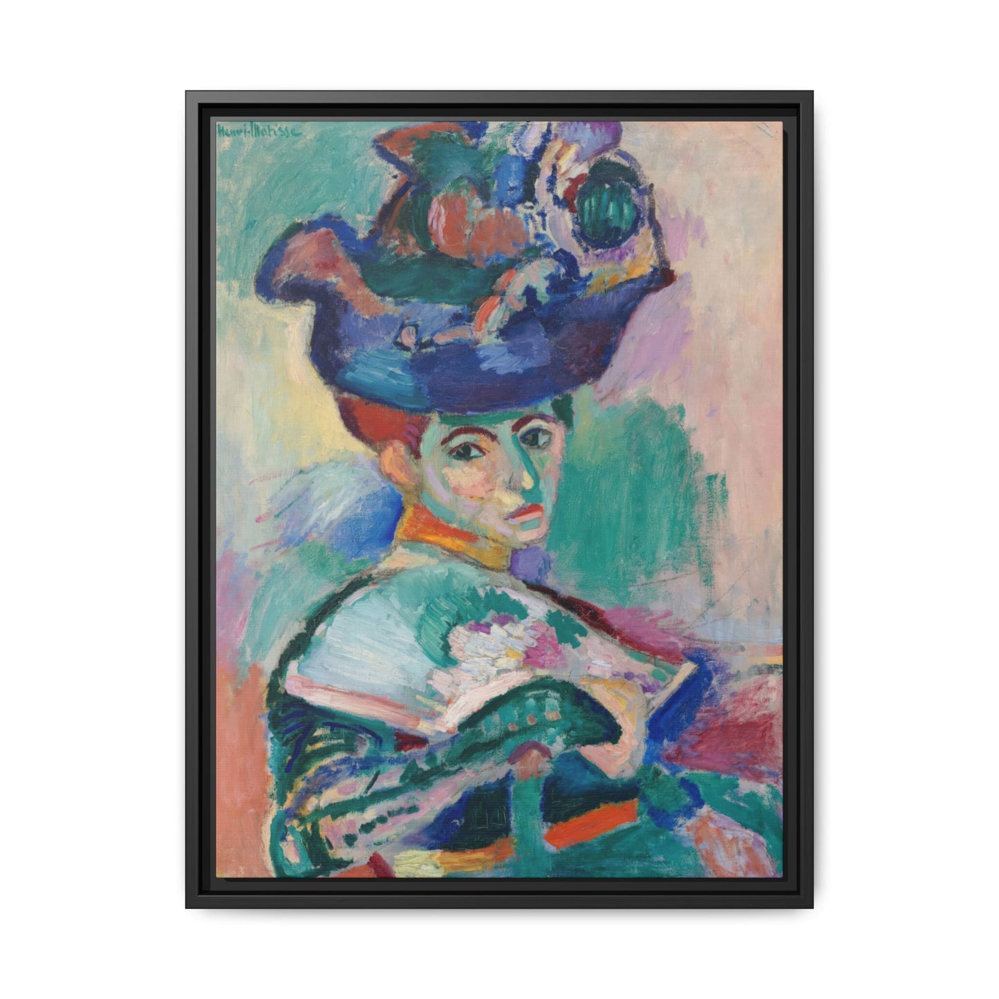 Matisse, Henri - Woman with a Hat (1905) - Matte Canvas, Framed